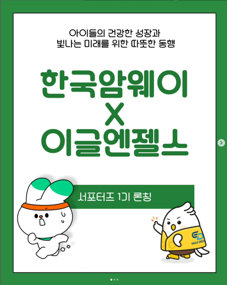 [한국암웨이X이글엔젤스 서포터즈 1기 론칭]